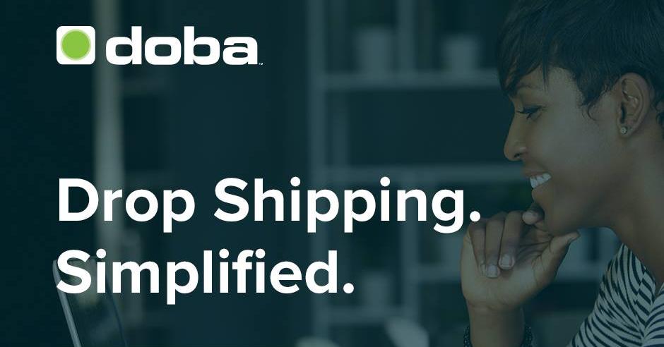 Doba — Drop Shipping. Simplified. A seller working at a laptop.